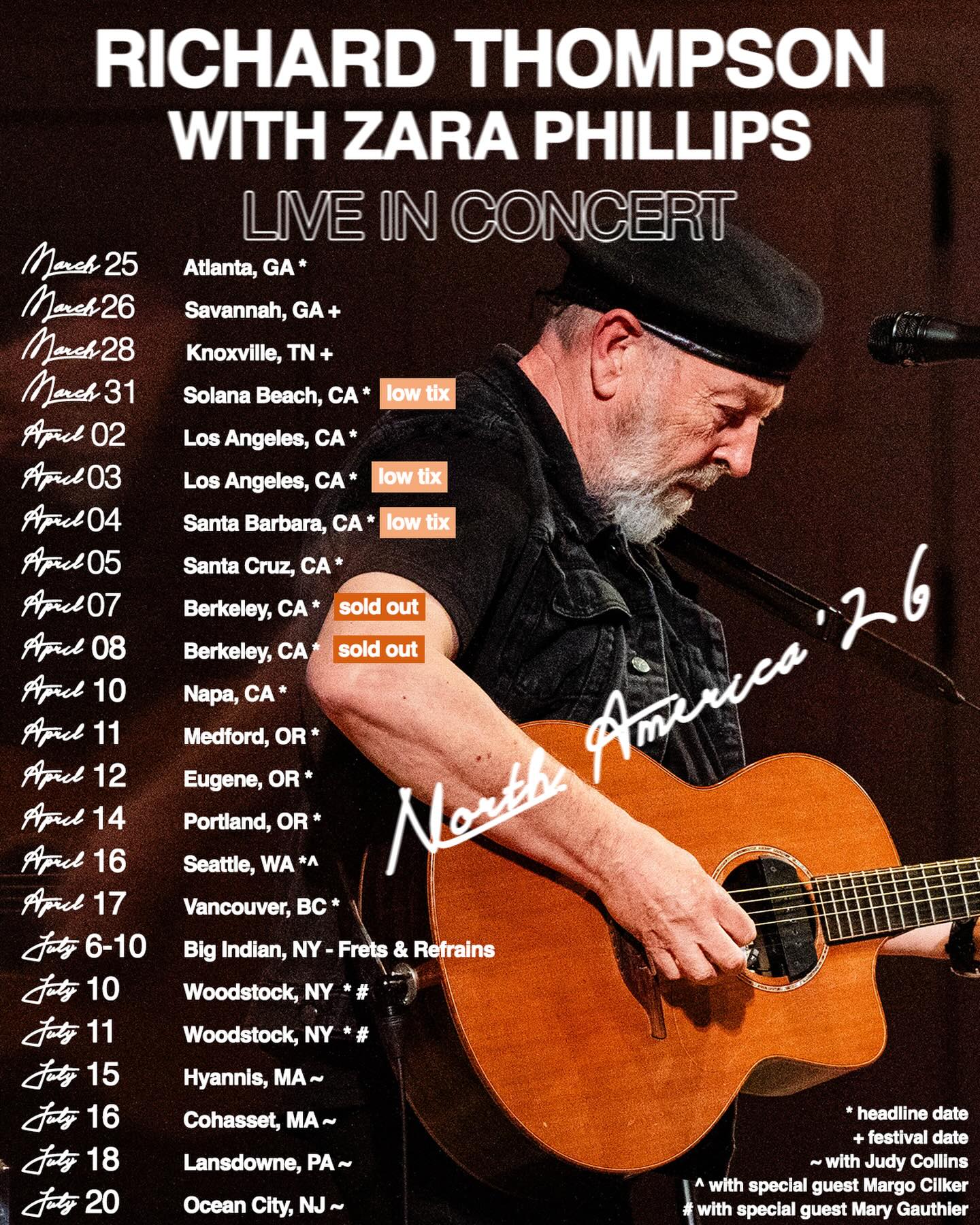 Richard Thompson Tour Poster 2026